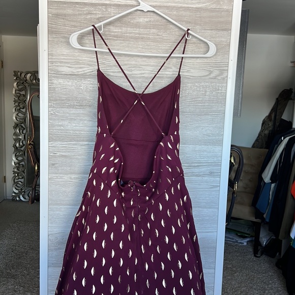 Betsy & Adam Spaghetti Strap Formal Maxi Gown - Picture 3 of 4